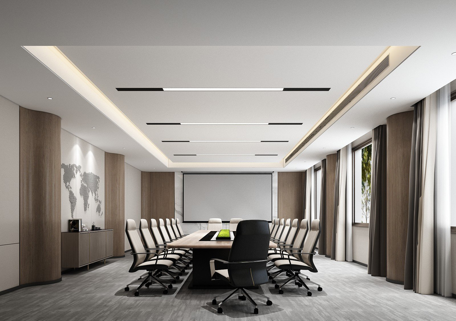 Thiết kế nội thất phòng họp hiện đại nâng cao hình ảnh của công ty, tăng tính chuyên nghiệp trong công việc
