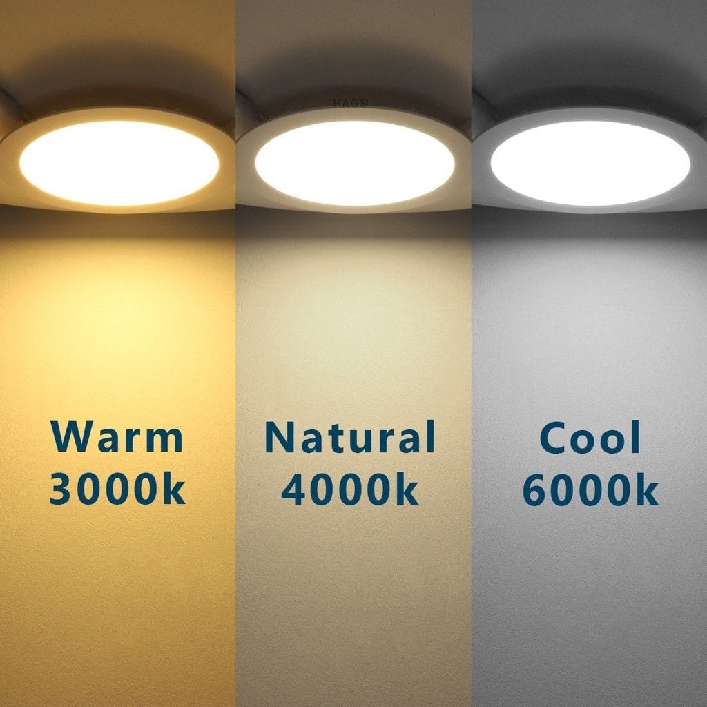 So sánh ánh sáng đèn LED 3000K, 4000K, 6000K trong nội thất.